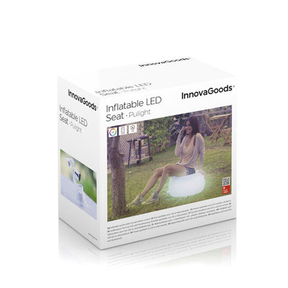 Innovagoods Opblaasbare Stoel Met Veelkleurige Led En Afstandsbediening Pulight Innovagoods