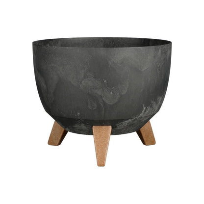Plantenbak Doppio Ø29 cm zwart