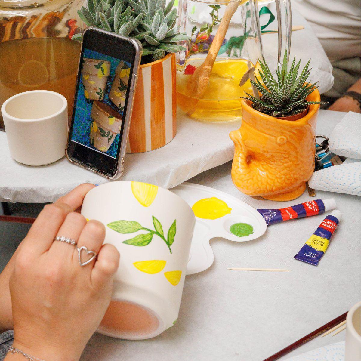 Creatief Verfpakket voor 12 Bloempotten | DIY Groepsactiviteit