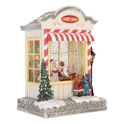 Kerstdecoratie met LED-verlichting en muziek Huis 16x12x23 cm / 3xAA Wit Kunststof