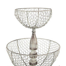 Etagère 2 laags Ø 30x44 cm beige ijzer