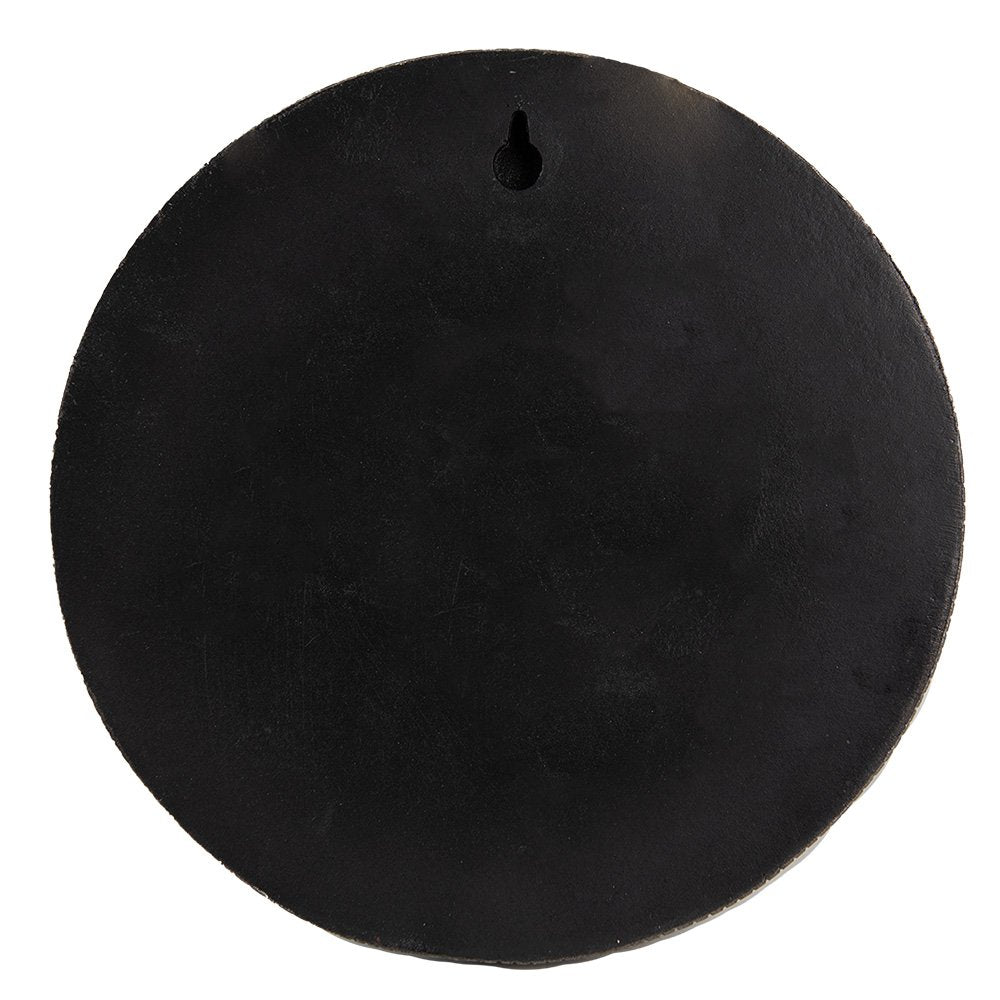Wanddecoratie Ø 20 cm zilver polyresin