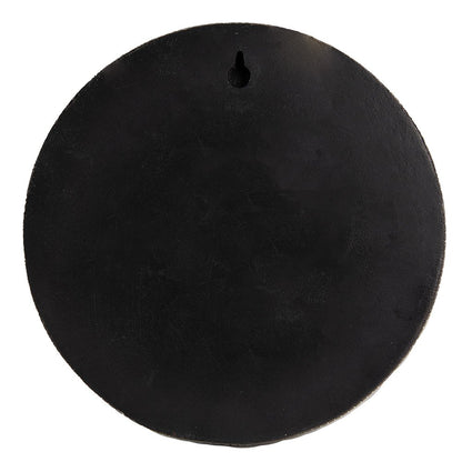Wanddecoratie Ø 20 cm zilver polyresin