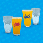 Space Invaders - color-changing glass set of 2
