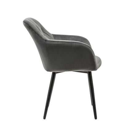Fauteuil grijs fluweel