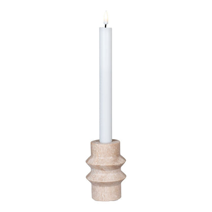 Kandelaar travertijn Ø7x10 cm beige