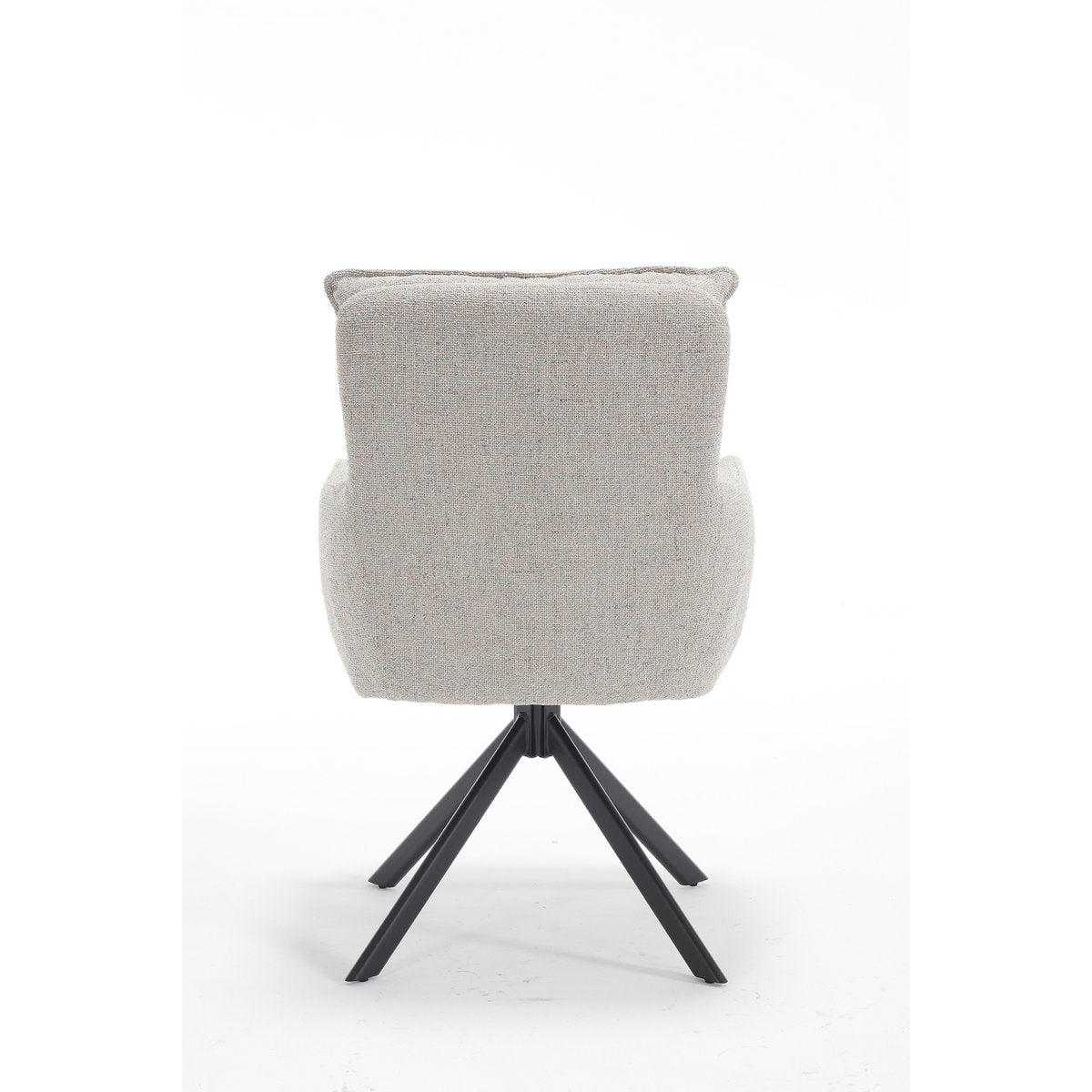 Fauteuil structuurstof grijs draaibaar