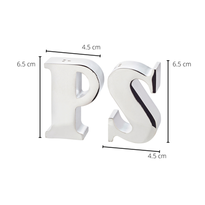Peper en zoutstrooier set verzilverd 7 cm
