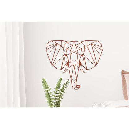 Wanddecoratie olifant roestmetaal 38,1x43,4 cm