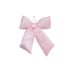 Kerstdecoratie strik 32x40 cm lichtroze fluweel