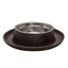 Voerbak hond kat Ø 22x5 cm bruin ijzer