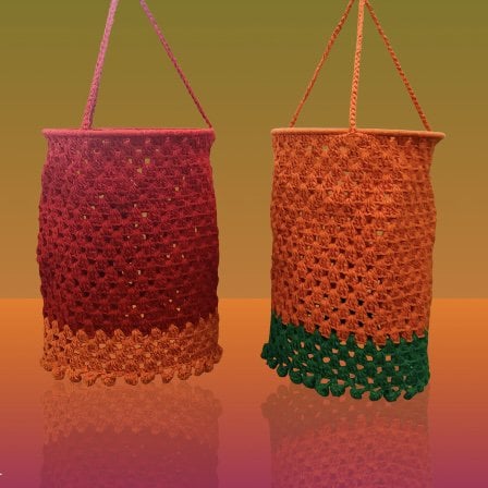 Lampion haakwerk biologisch katoen oranje