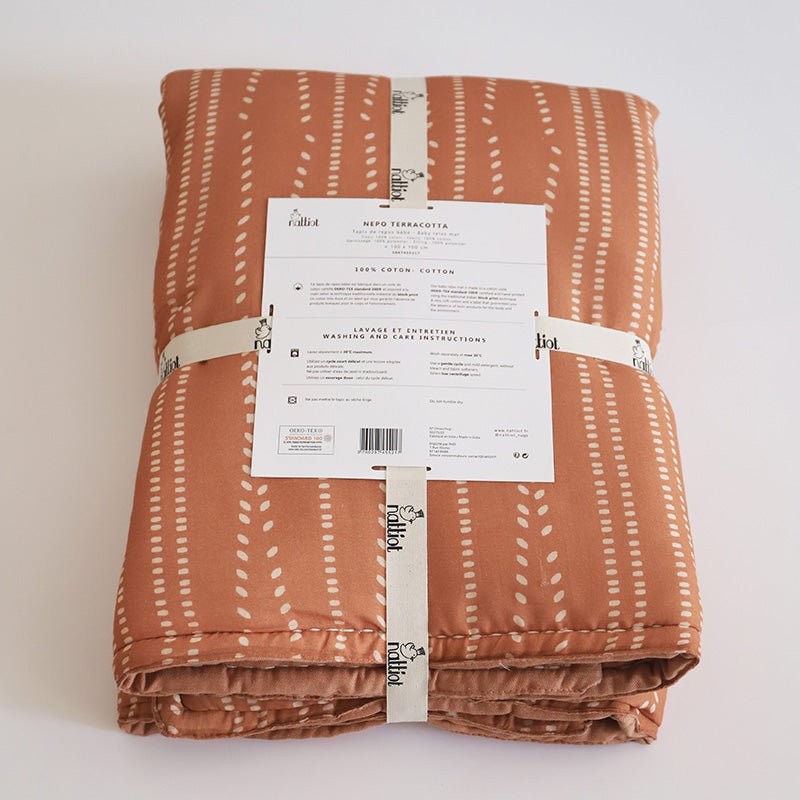 NEPO TERRACOTTA baby bouncer with bohemian print