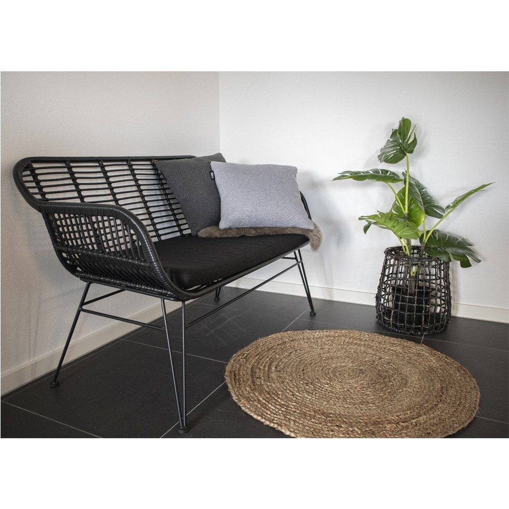 Vloerkleed jute rond Ø90 cm naturel