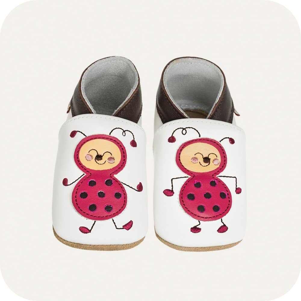 Soft leather baby booties Mademoiselle Coccinelle