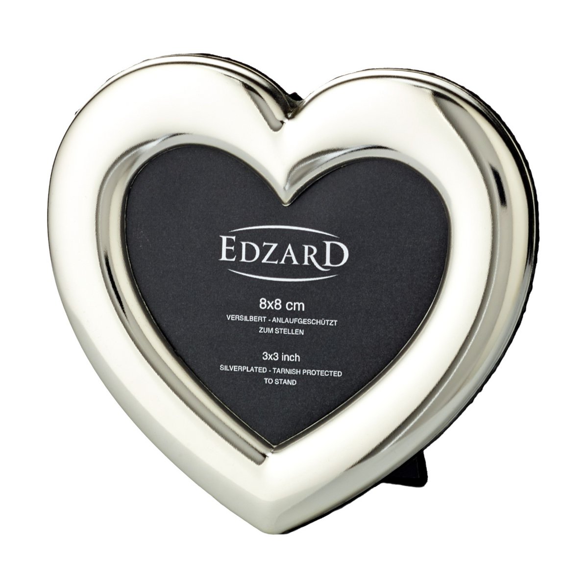 Fotolijst hart 8x8 cm staal zilver