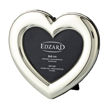 Fotolijst hart 8x8 cm staal zilver