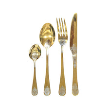 Huisvrouw 24 Stuks Goud Briljant Arabesk Bestekset Luxe