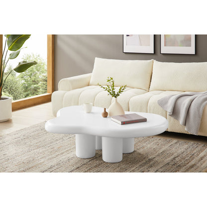 Coffee table 123x89 cm white