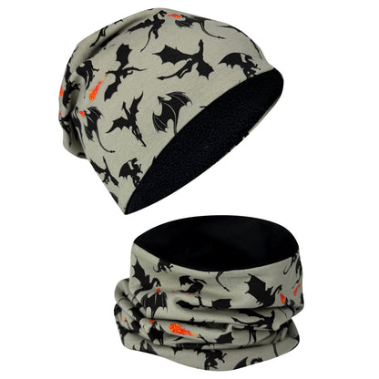 Kinderen Beanie Muts En Loop Dragons Warme Winter Set