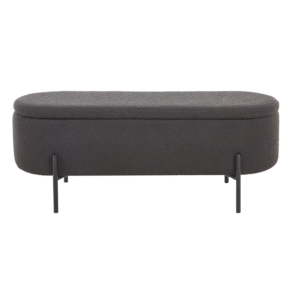 Bedbank 110 cm opbergfunctie antraciet