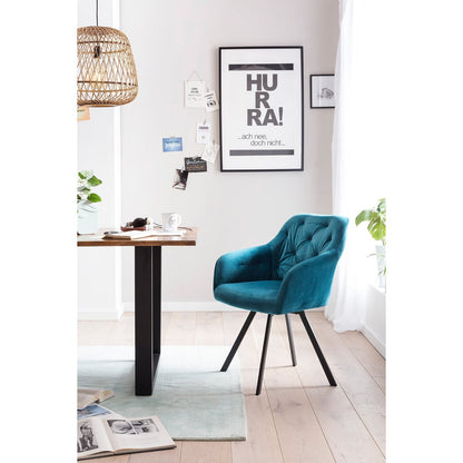 Armchair with 360° swivel function Turquoise