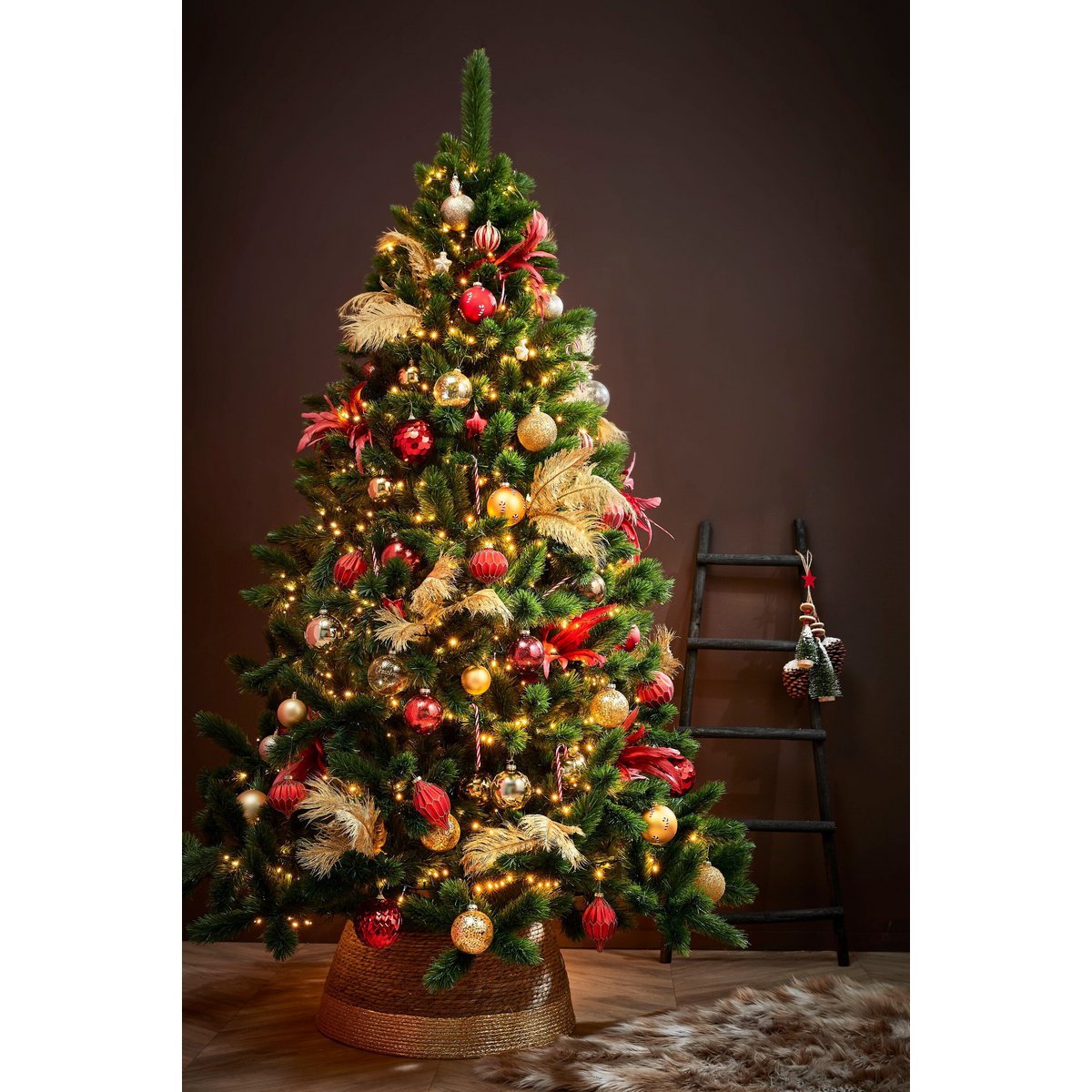 Kerstboomrok 50 cm goud zeegras