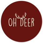 Wall circle oh deer red