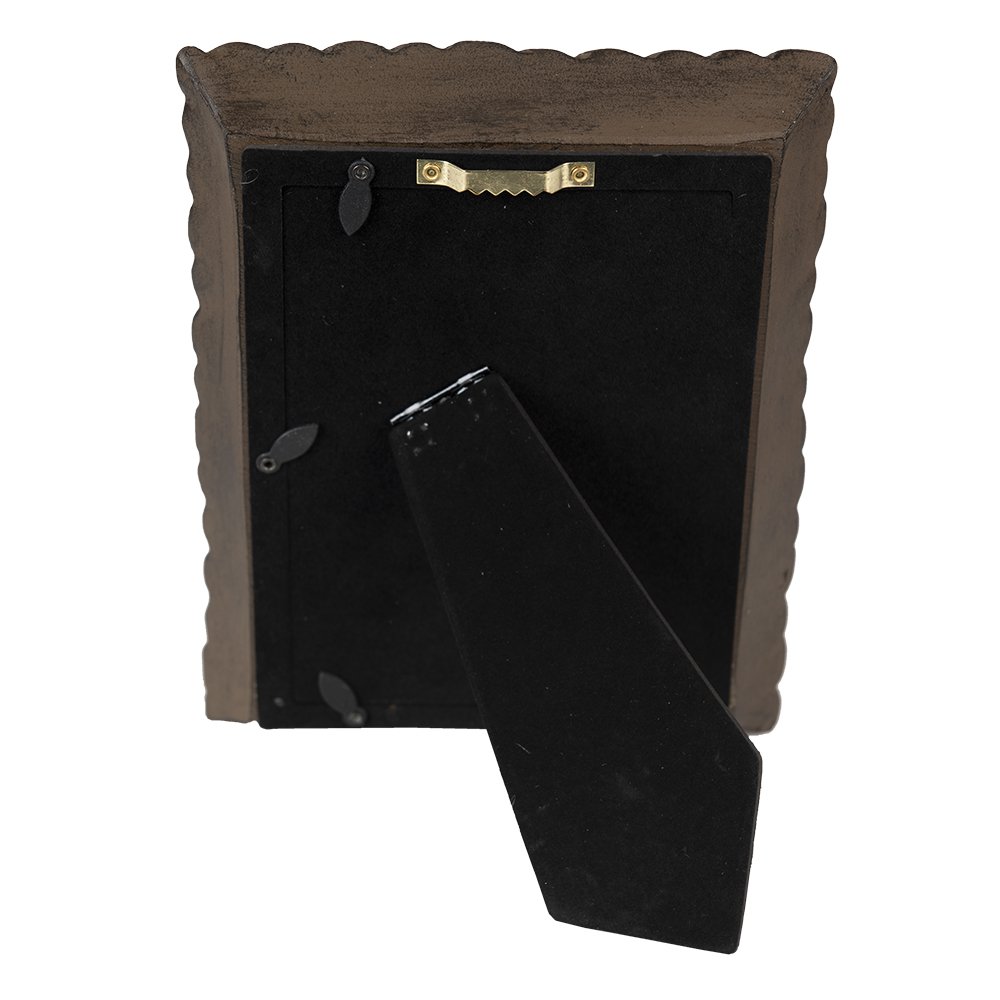 Photo Frame 10x15 cm Brown Polyresin Photo Frame