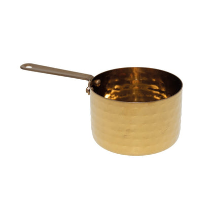 Sarkpan goud roestvrij staal 9x9x6 cm
