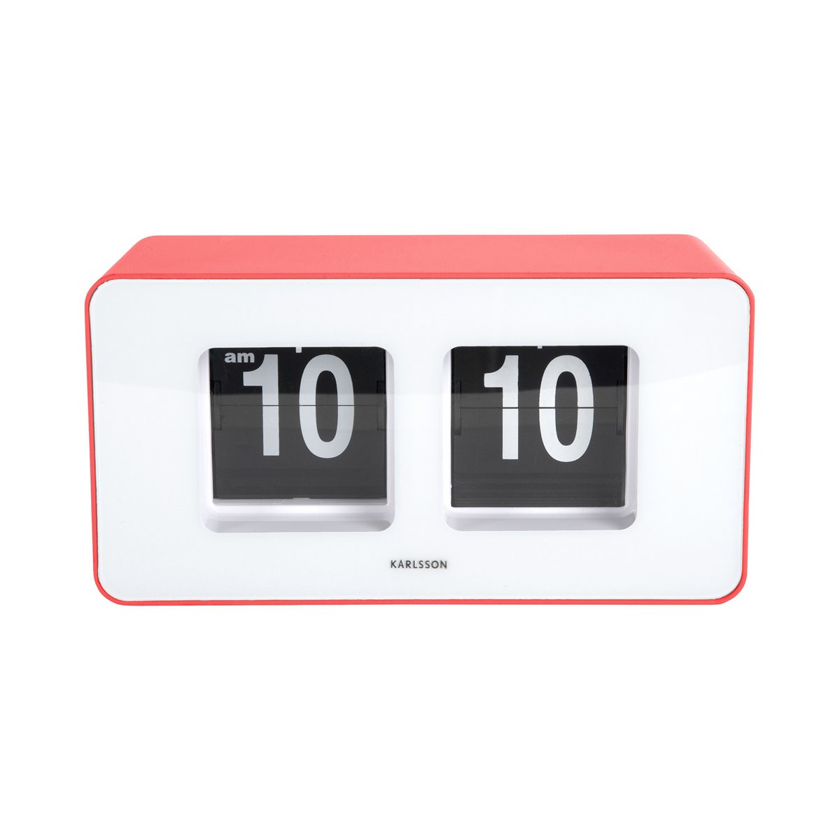 Wandklok tafelklok 18x9 cm rood plastic