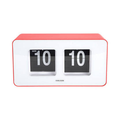 Wandklok tafelklok 18x9 cm rood plastic