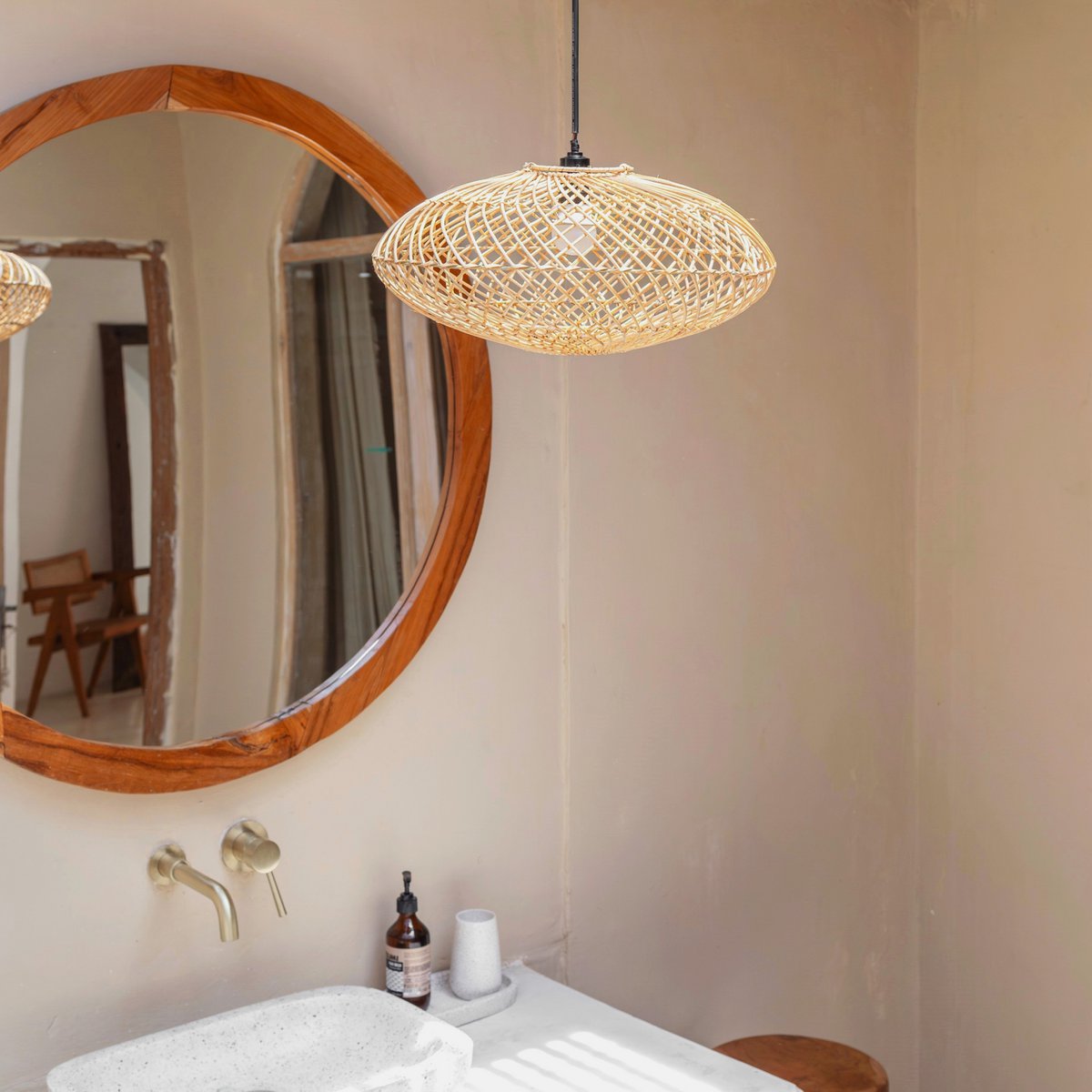 Rattan Lampenkap Boho Hanglamp Plafondlamp Arana Sfeervol
