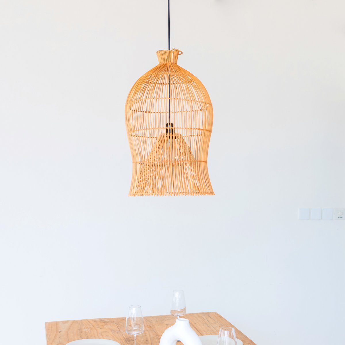 Rotan lampenkap 35 cm
