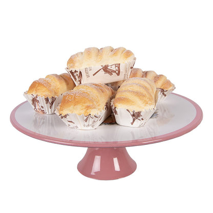 Cake Stand on Foot Ø 29x10 cm White Plastic