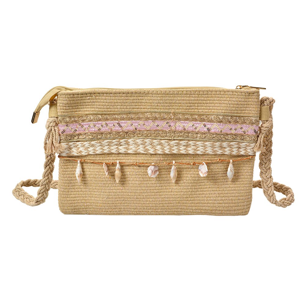 Handtas synthetisch bruin 30x3x18 cm