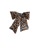 Kerstboom strik panterprint fluweel 32x40 cm