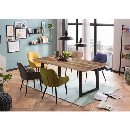 Eettafel 200x100 cm mangohout metaal