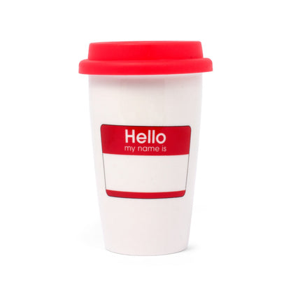 Keramische mok 275 ml rood wit