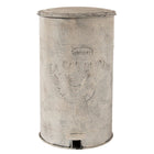 Pedaalemmer 12L wit kipdecor metaal