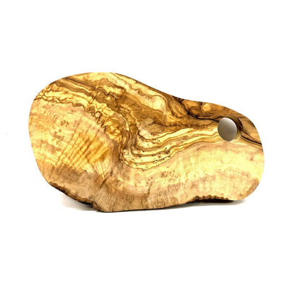 Snackplank olijfhout 30-34 cm met ei-gat