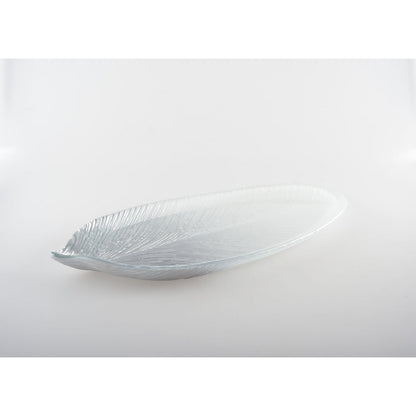 Presentatieschaal zilver glas 43x20x3,2 cm