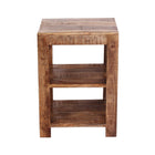 Solid Mango Wood Shelf with Natural Look