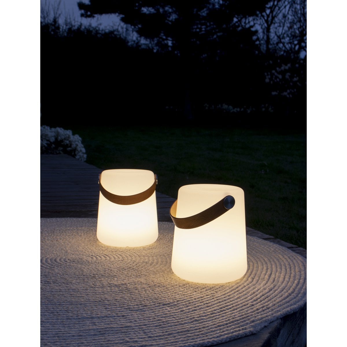 Bristol LED-lamp - Wit, PP, 17x17x21 cm, Oplaadbaar