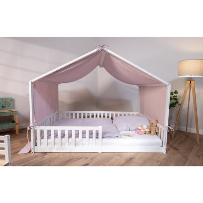 Tissi® canopy mosquito net for house beds 120-140x200 cm old rose