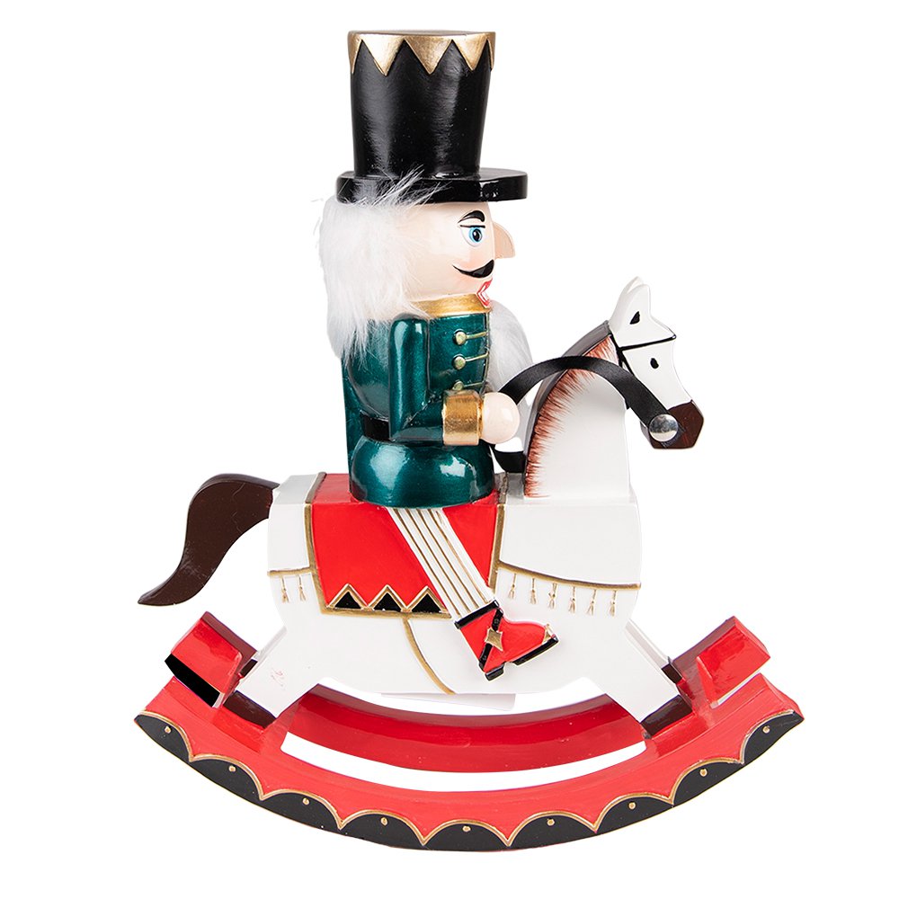 Nutcracker Figurine 29 cm White Green Plastic Christmas Decoration