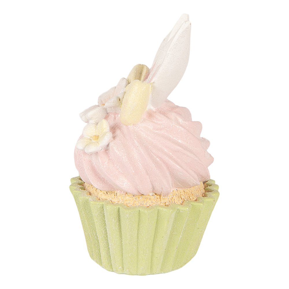 Taartdecoratie beeld roze 7x13 cm kunststof