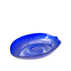 Beker ovaal blauw glas 15x21x4,5 cm