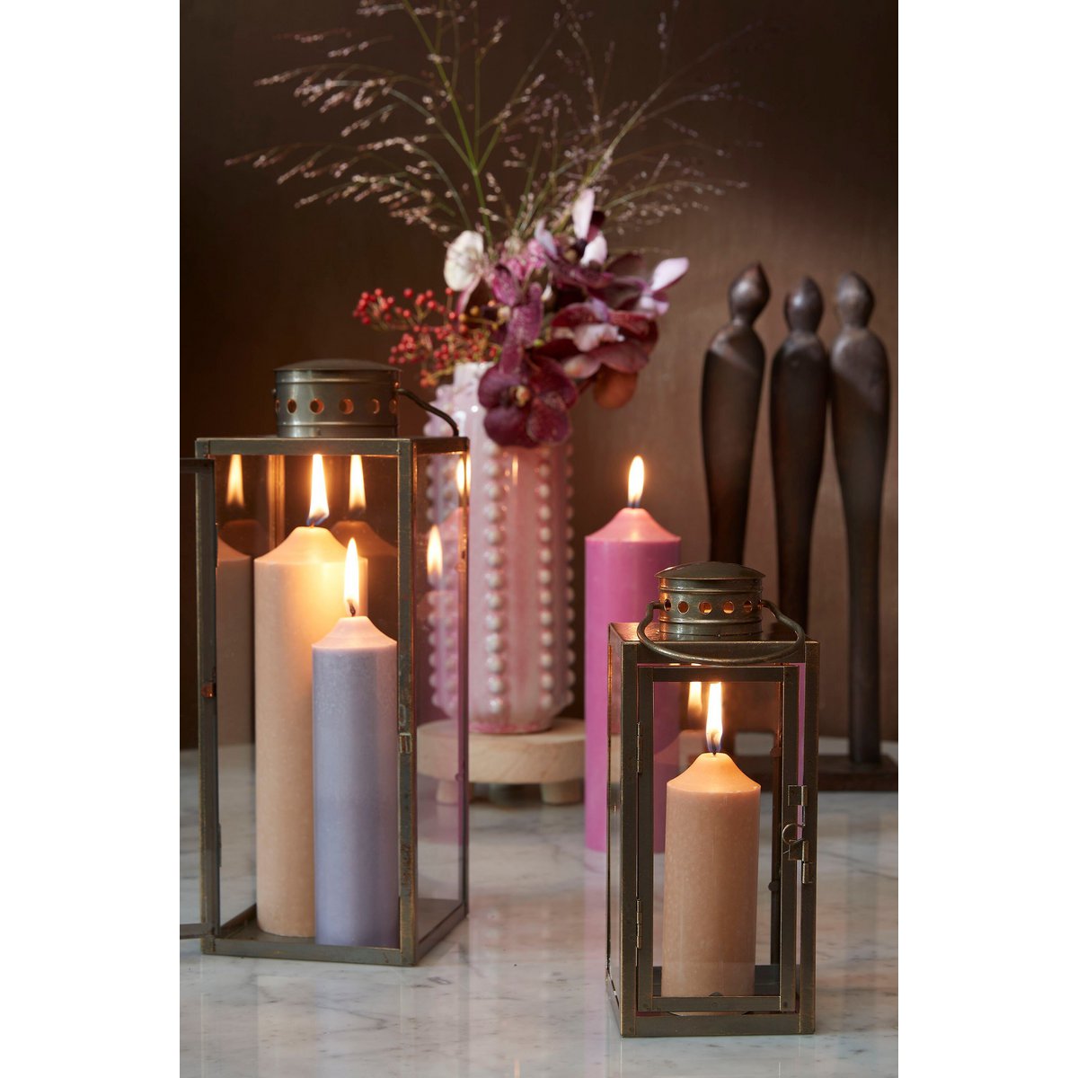 Vaas keramiek 30 cm roze