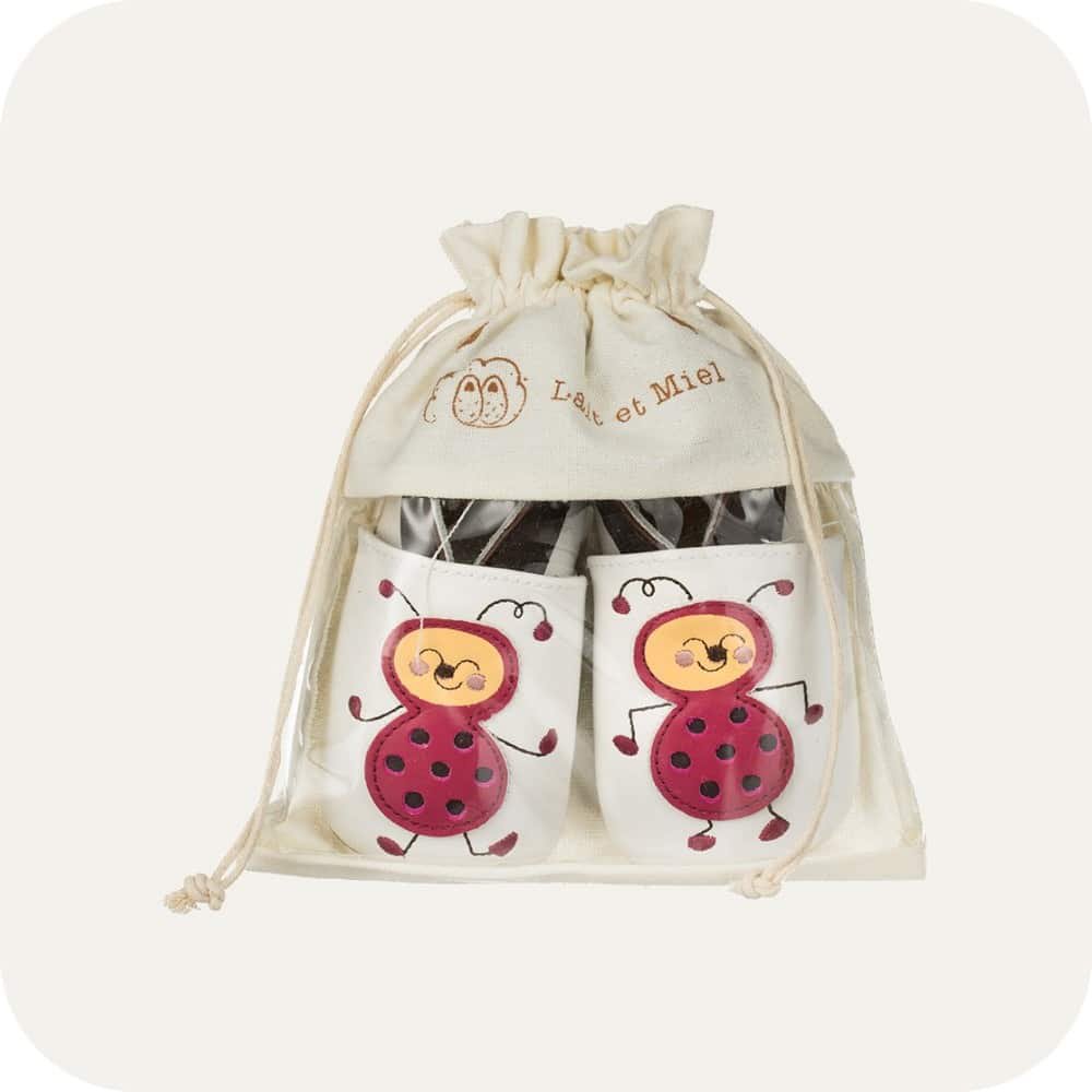 Soft leather baby booties Mademoiselle Coccinelle